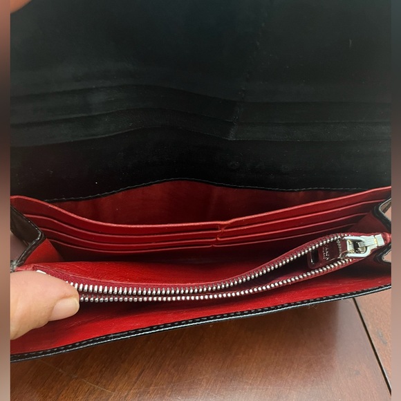 ‼️SOLD‼️PRADA Long Wallet Black Saffiano Leather studded Limited Edition - Picture 7 of 15